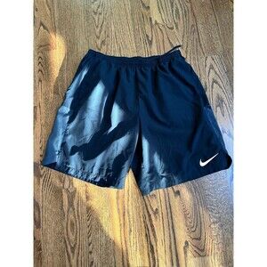 Nike Dri Fit Mens Black workout athletic lined shorts XL